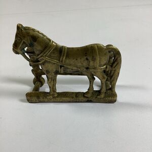 Vintage Brass Horse Fence Mail Napkin Holder Western Decor